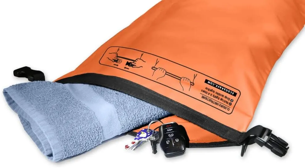 EcoGear FX Heavy Duty Waterproof Dry Bag Voyager Series  Durable Roll Top Compression Bag Kayaking, Rafting, Boating, Hiking, Fishing and Camping