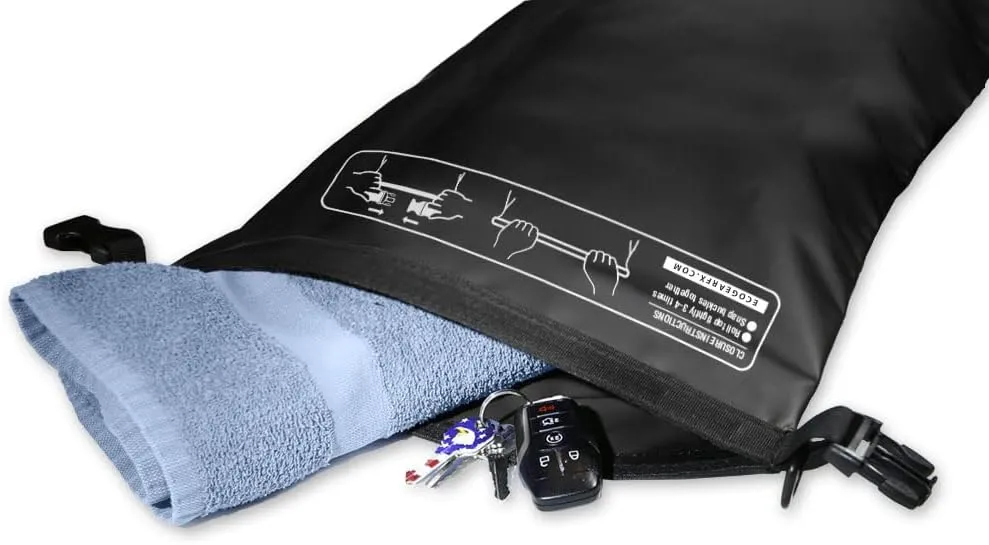 EcoGear FX Heavy Duty Waterproof Dry Bag Voyager Series  Durable Roll Top Compression Bag Kayaking, Rafting, Boating, Hiking, Fishing and Camping