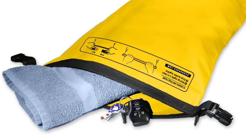 EcoGear FX Heavy Duty Waterproof Dry Bag Voyager Series  Durable Roll Top Compression Bag Kayaking, Rafting, Boating, Hiking, Fishing and Camping