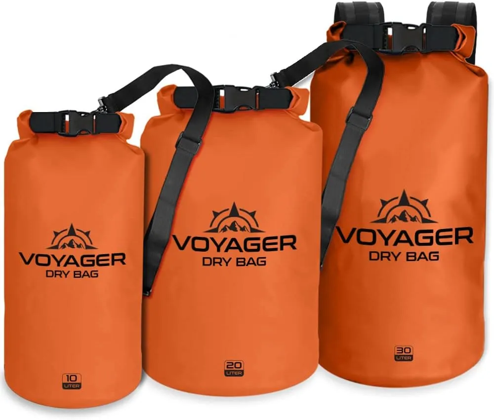 EcoGear FX Heavy Duty Waterproof Dry Bag Voyager Series  Durable Roll Top Compression Bag Kayaking, Rafting, Boating, Hiking, Fishing and Camping