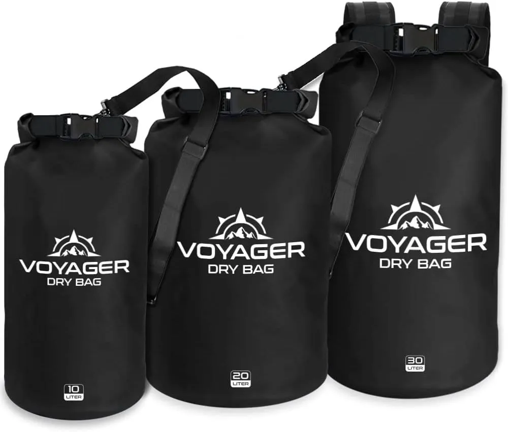 EcoGear FX Heavy Duty Waterproof Dry Bag Voyager Series  Durable Roll Top Compression Bag Kayaking, Rafting, Boating, Hiking, Fishing and Camping