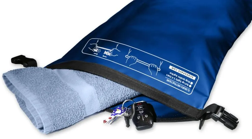 EcoGear FX Heavy Duty Waterproof Dry Bag Voyager Series  Durable Roll Top Compression Bag Kayaking, Rafting, Boating, Hiking, Fishing and Camping