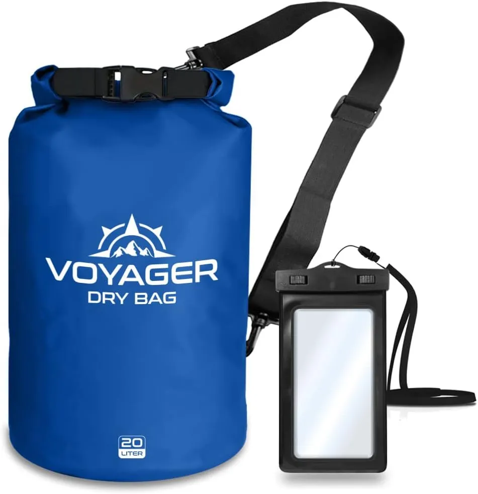 EcoGear FX Heavy Duty Waterproof Dry Bag Voyager Series  Durable Roll Top Compression Bag Kayaking, Rafting, Boating, Hiking, Fishing and Camping