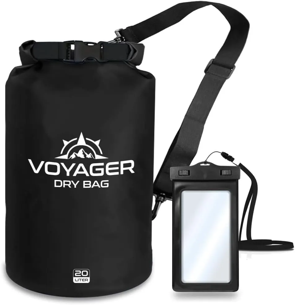 EcoGear FX Heavy Duty Waterproof Dry Bag Voyager Series  Durable Roll Top Compression Bag Kayaking, Rafting, Boating, Hiking, Fishing and Camping