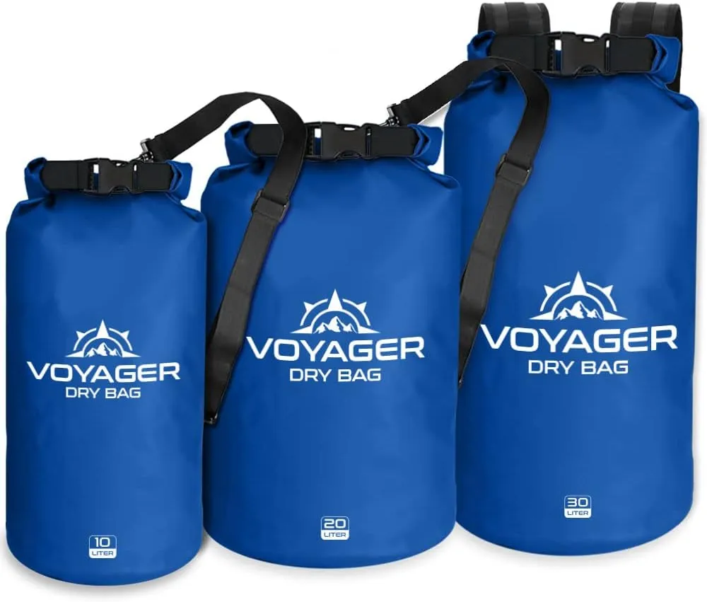 EcoGear FX Heavy Duty Waterproof Dry Bag Voyager Series  Durable Roll Top Compression Bag Kayaking, Rafting, Boating, Hiking, Fishing and Camping