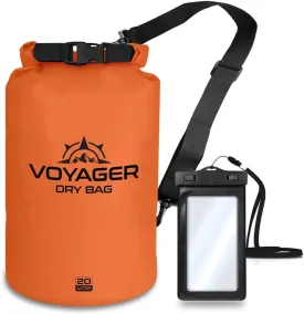 EcoGear FX Heavy Duty Waterproof Dry Bag Voyager Series  Durable Roll Top Compression Bag Kayaking, Rafting, Boating, Hiking, Fishing and Camping