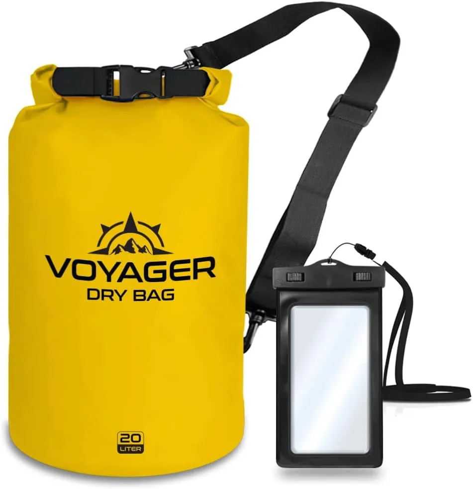 EcoGear FX Heavy Duty Waterproof Dry Bag Voyager Series  Durable Roll Top Compression Bag Kayaking, Rafting, Boating, Hiking, Fishing and Camping