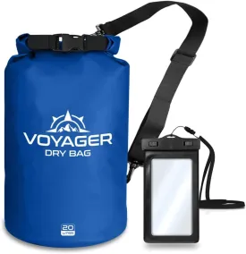 EcoGear FX Heavy Duty Waterproof Dry Bag Voyager Series  Durable Roll Top Compression Bag Kayaking, Rafting, Boating, Hiking, Fishing and Camping