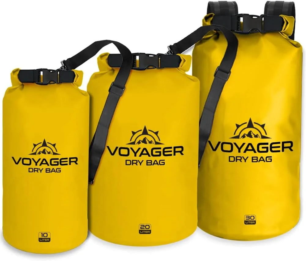 EcoGear FX Heavy Duty Waterproof Dry Bag Voyager Series  Durable Roll Top Compression Bag Kayaking, Rafting, Boating, Hiking, Fishing and Camping