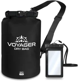 EcoGear FX Heavy Duty Waterproof Dry Bag Voyager Series  Durable Roll Top Compression Bag Kayaking, Rafting, Boating, Hiking, Fishing and Camping