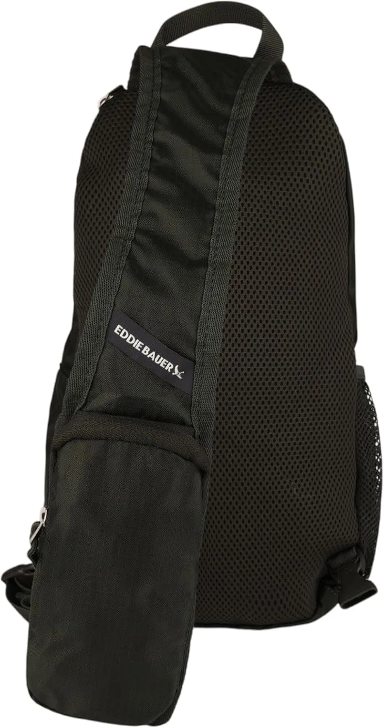 Eddie Bauer Stowaway Packable Sling Bag | Foldable | Travel | Outdoor | Lightweight | Compact | Everyday Carry | Ripstop Nylon | 10L - Dark Forest