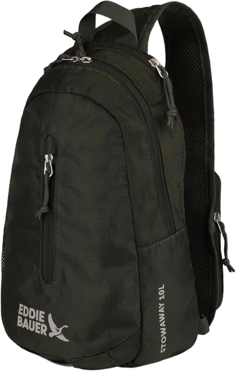 Eddie Bauer Stowaway Packable Sling Bag | Foldable | Travel | Outdoor | Lightweight | Compact | Everyday Carry | Ripstop Nylon | 10L - Dark Forest
