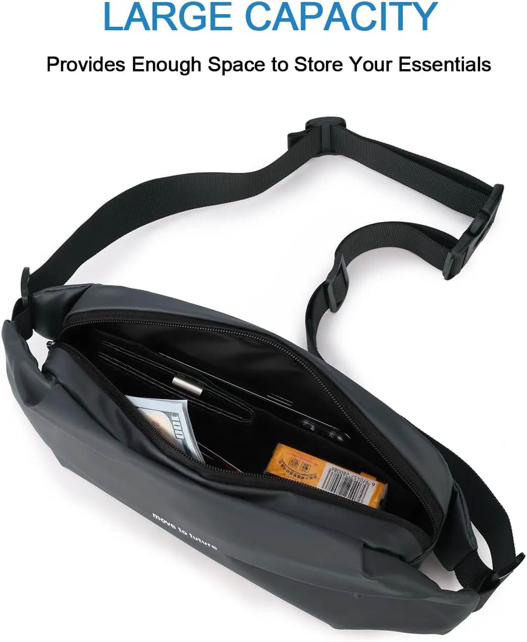 Fanny Pack for Men & Women - Waterproof Anti-Theft Sling Bag with Multiple Pockets, Waist Pack & Crossbody Chest Bag for Travel, Gym, Hiking, Cycling