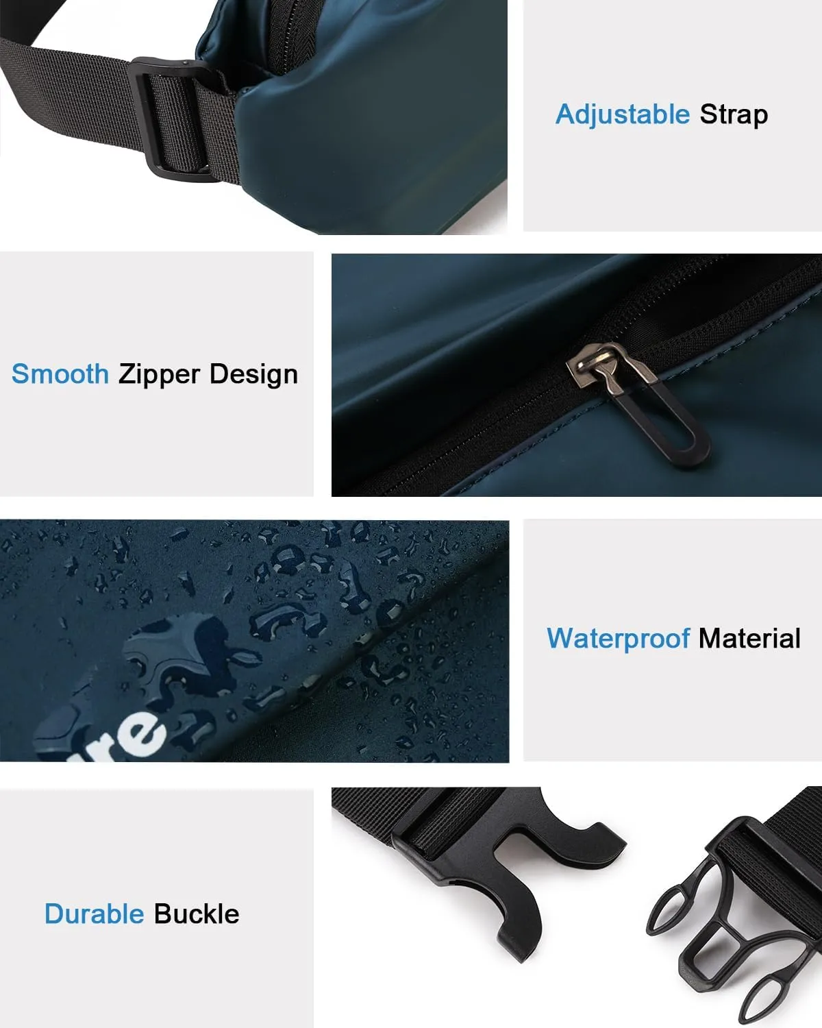 Fanny Pack for Men & Women - Waterproof Anti-Theft Sling Bag with Multiple Pockets, Waist Pack & Crossbody Chest Bag for Travel, Gym, Hiking, Cycling