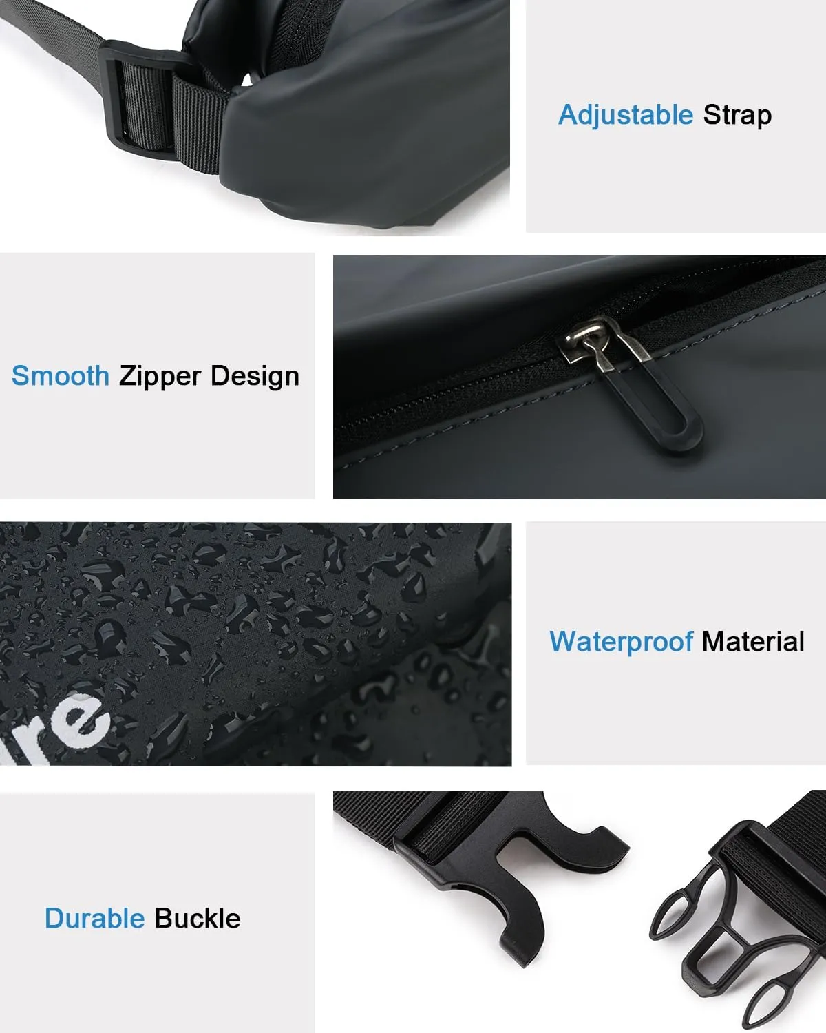 Fanny Pack for Men & Women - Waterproof Anti-Theft Sling Bag with Multiple Pockets, Waist Pack & Crossbody Chest Bag for Travel, Gym, Hiking, Cycling