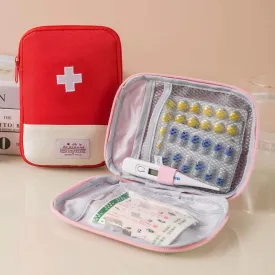 First Aid Bag Empty,Small Portable Empty First Aid Kit Bag Waterproof Section Dividers Travel Medicine Bag for Emergency for Home Office Car Outdoors Boat Camping Hiking Cycling (Yellow)
