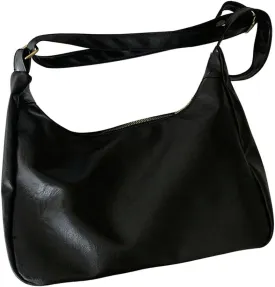 Floerns Women's Soft PU Leather Crossbody Bag Vintage Slouchy Hobo Bag with Zipper