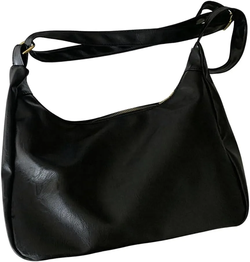 Floerns Women's Soft PU Leather Crossbody Bag Vintage Slouchy Hobo Bag with Zipper