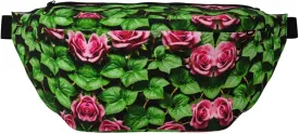 Floral Rose Ivy with Leaves Spring Fanny Pack Crossbody Sling Bag  Zipper Pockets for Travel, Hiking, Cycling, Workouts, and Everyday Use