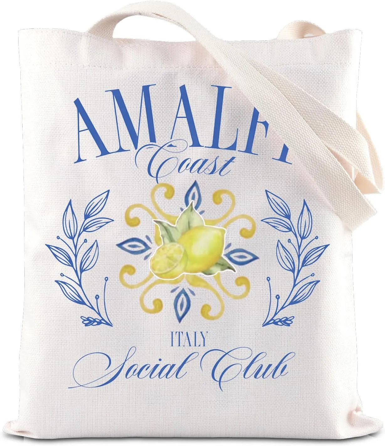 FOTAP Capri Italy Amalfi Coast Social Club Tote Bag Lemon Lover Summer Trip
