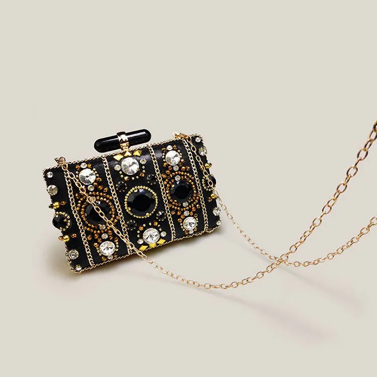 French Stylish Black Women's Evening Clutch