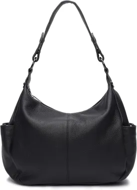 Genuine Leather Purses for Women Hobo Crossbody Bags Casual Work Shoulder Bag with Adjustable Strap