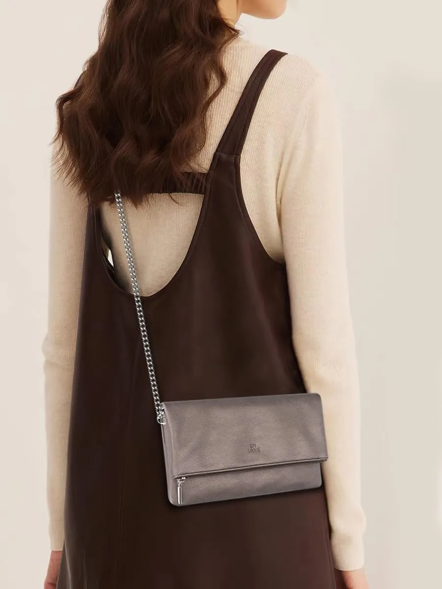 GM LIKKIE Clutch Purse for Women, Large Envelope Clutch HandBag, Crossbody Foldover PU Leather Clutches bag