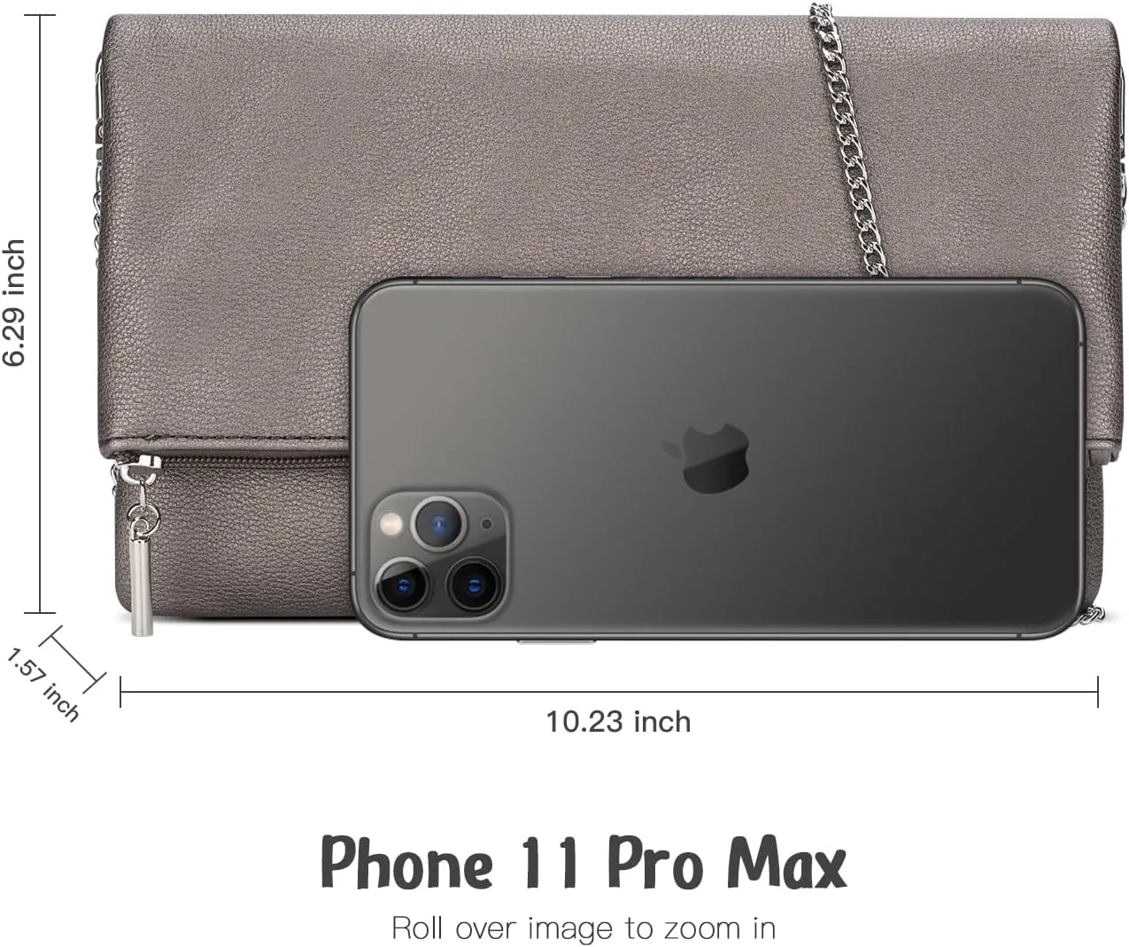 GM LIKKIE Clutch Purse for Women, Large Envelope Clutch HandBag, Crossbody Foldover PU Leather Clutches bag