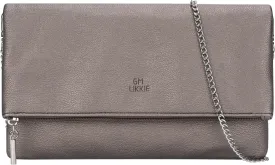 GM LIKKIE Clutch Purse for Women, Large Envelope Clutch HandBag, Crossbody Foldover PU Leather Clutches bag