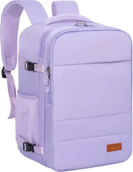 GMAK Travel Backpack for Men Women, Carry on Backpack with USB Charging Port, 15.6 inch Laptop Backpack Lightweight Cabin Bag Casual Daypack 20L Luggage Bags for College, Business, Travel, Purple