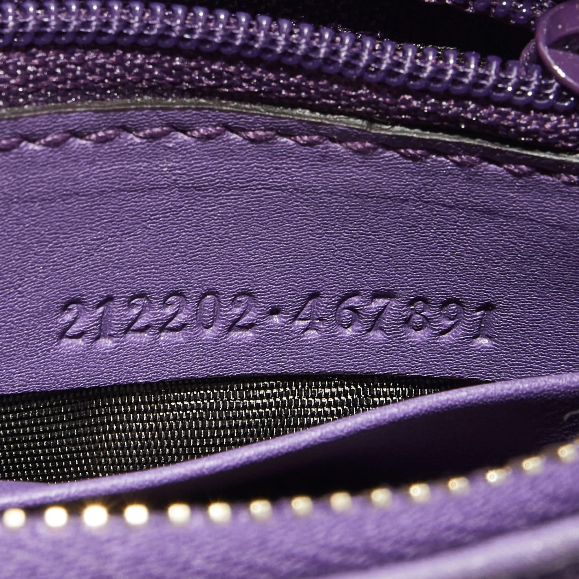 Gucci Purple Leather Wristlet Clutch