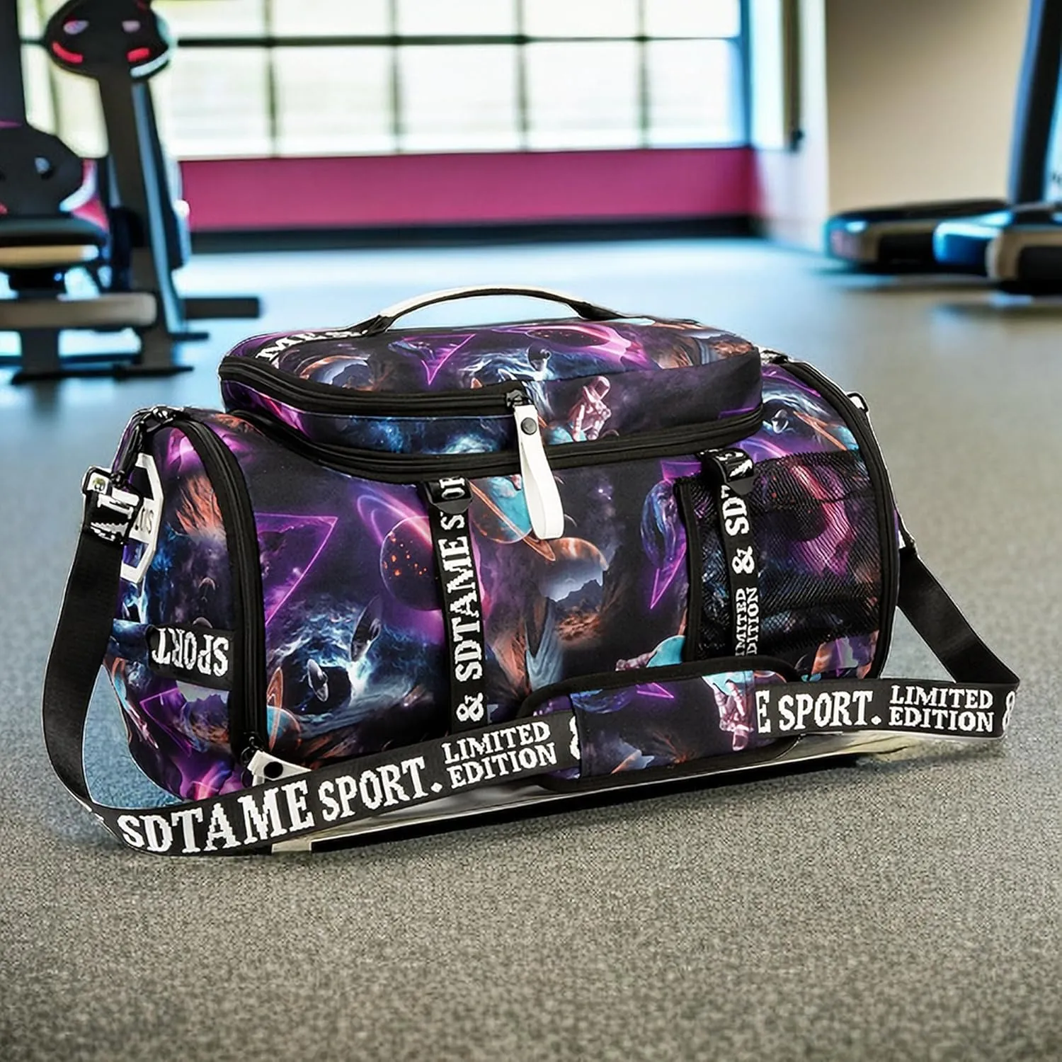 Gym Duffle Bag Backpack with Shoe Compartment,4 ways Travel Backpack for Women and Men,Multi-Functional Weekender bag with Waterproof Layer&Laptop Compartment for Fitness, Travel,Camping