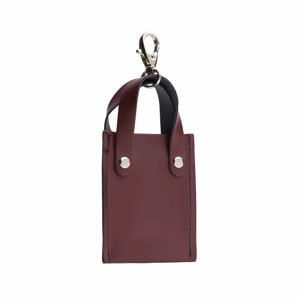 Handbag Charms - Handmade Mini tote bag charm - Marsala Red
