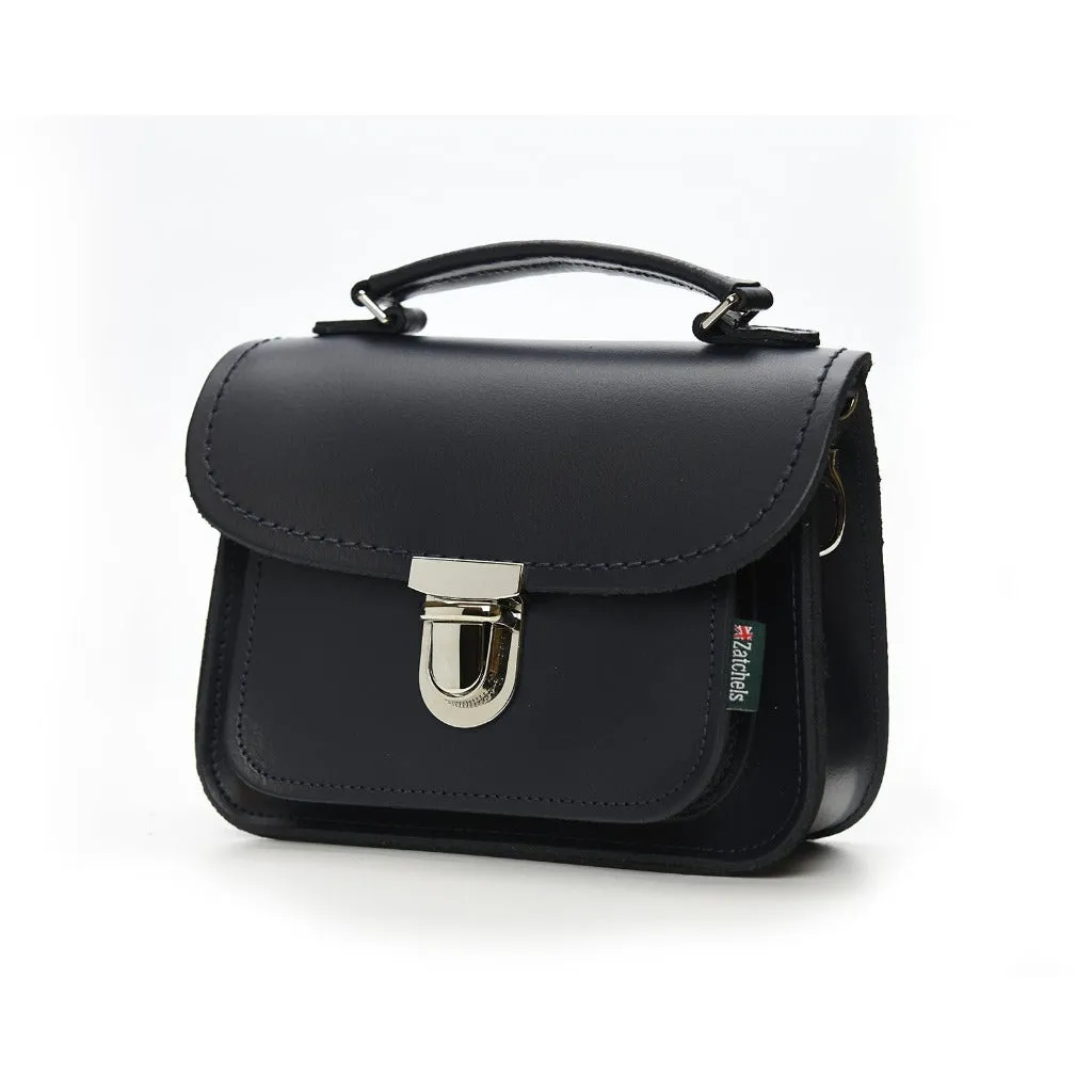 Handmade Leather Bag - Luna Navy Blue - Made In The UK