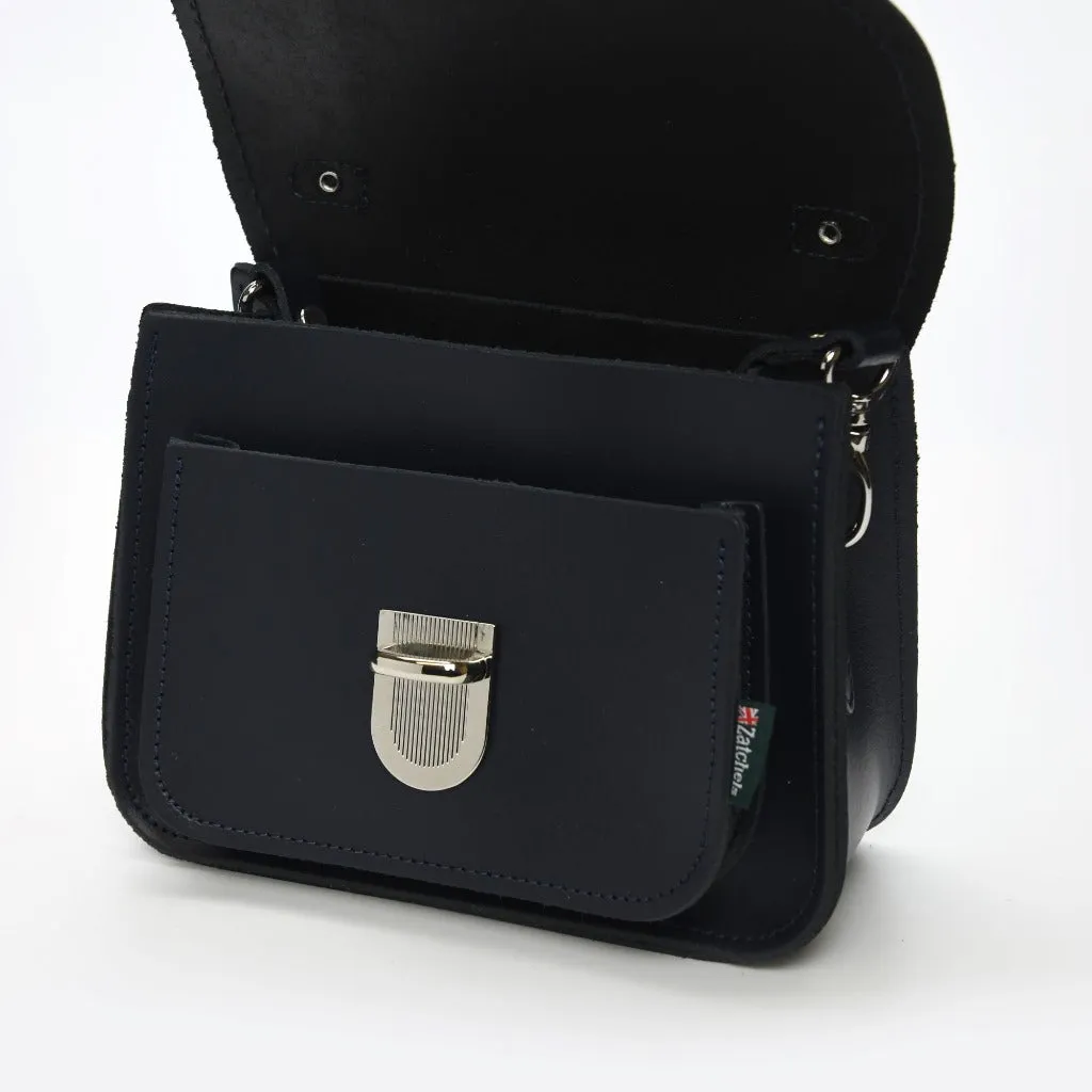 Handmade Leather Bag - Luna Navy Blue - Made In The UK