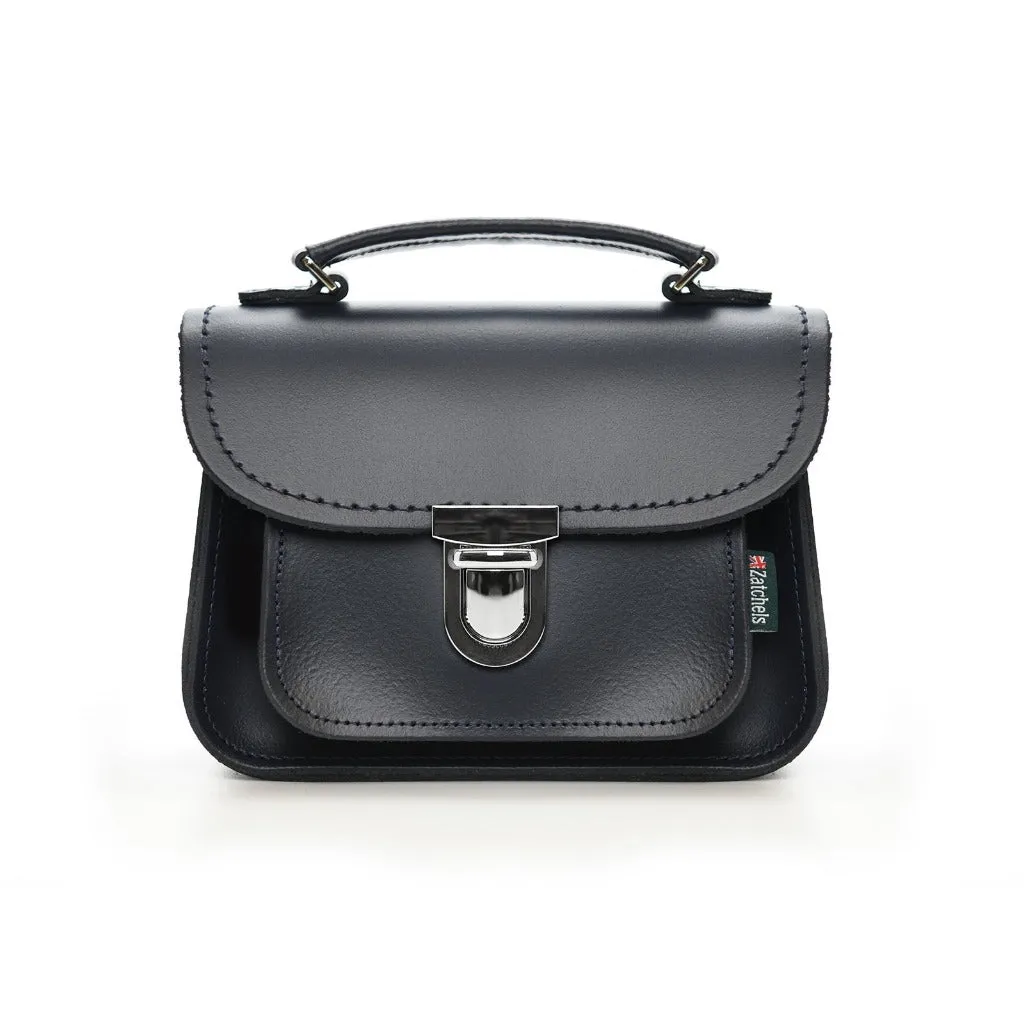 Handmade Leather Bag - Luna Navy Blue - Made In The UK