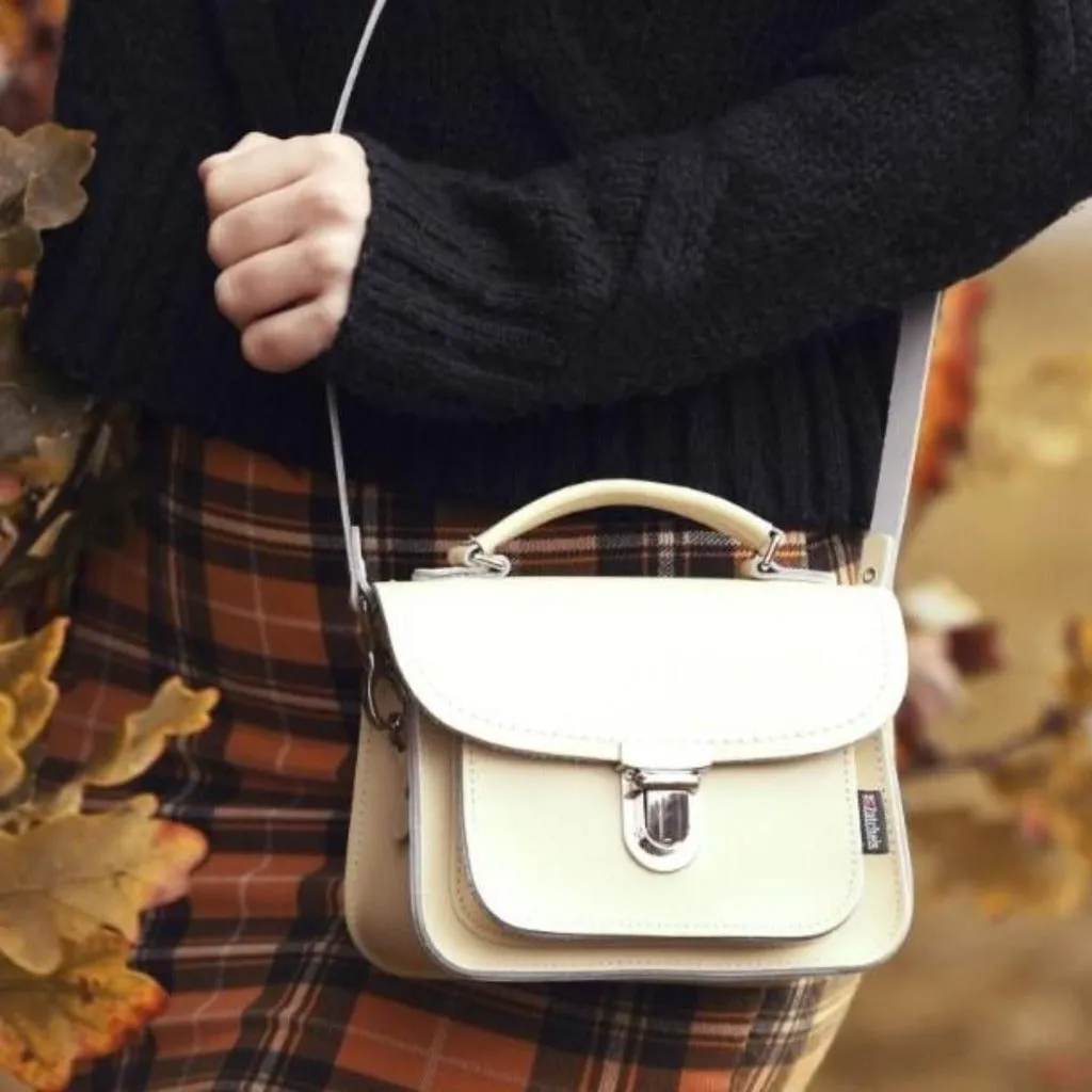 Handmade Leather Bag - Luna Navy Blue - Made In The UK