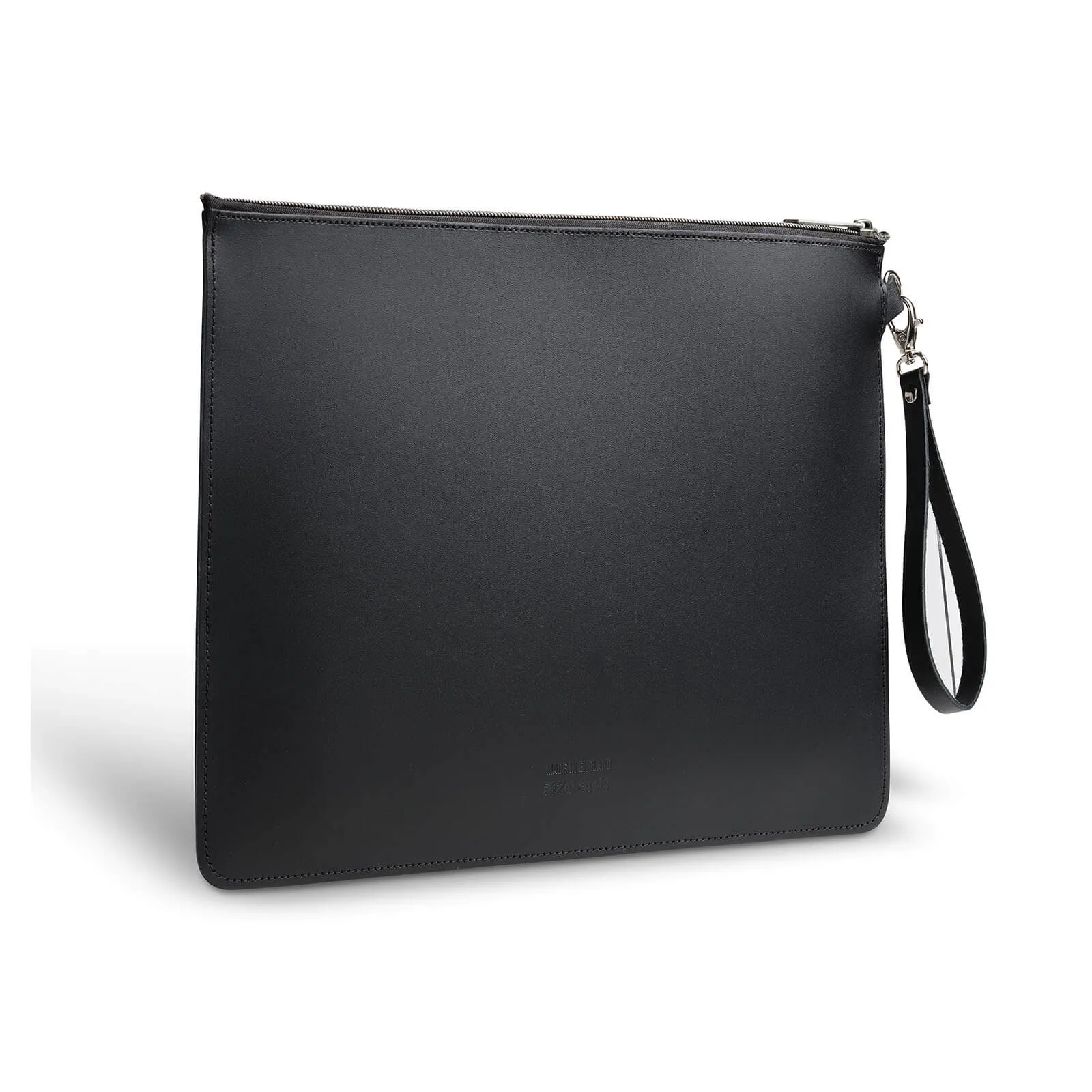 Handmade Leather Folio Case - Black - Made in the UK