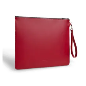 Handmade Leather Folio Case - Red - 2 Sizes - Made in England