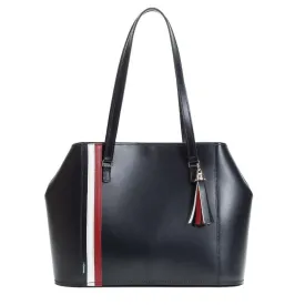 Handmade Leather Tote Bag - British Edit - Navy Blue