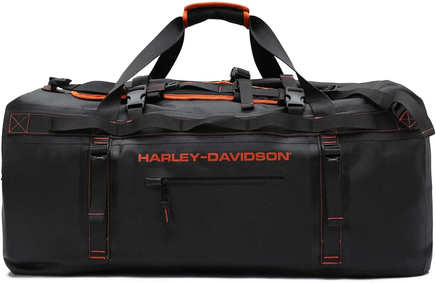 Harley-Davidson 33" Heavy-Duty Waterproof Adventure Duffel Bag, 90612-BLACK/RUST