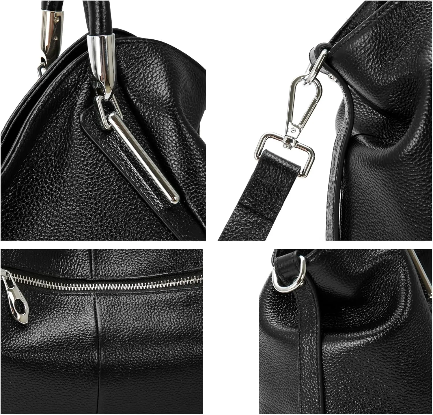 HESHE Genuine Leather Purses and Handbags for Women Shoulder Bags Tote Handbag Ladies Designer Hobo Satchel Crossbody Bag