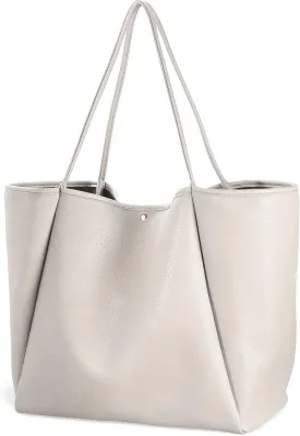 HOXIS Oversize Pu Leather Tote Women Weekender Bag Shopper Handbag Travel Purse