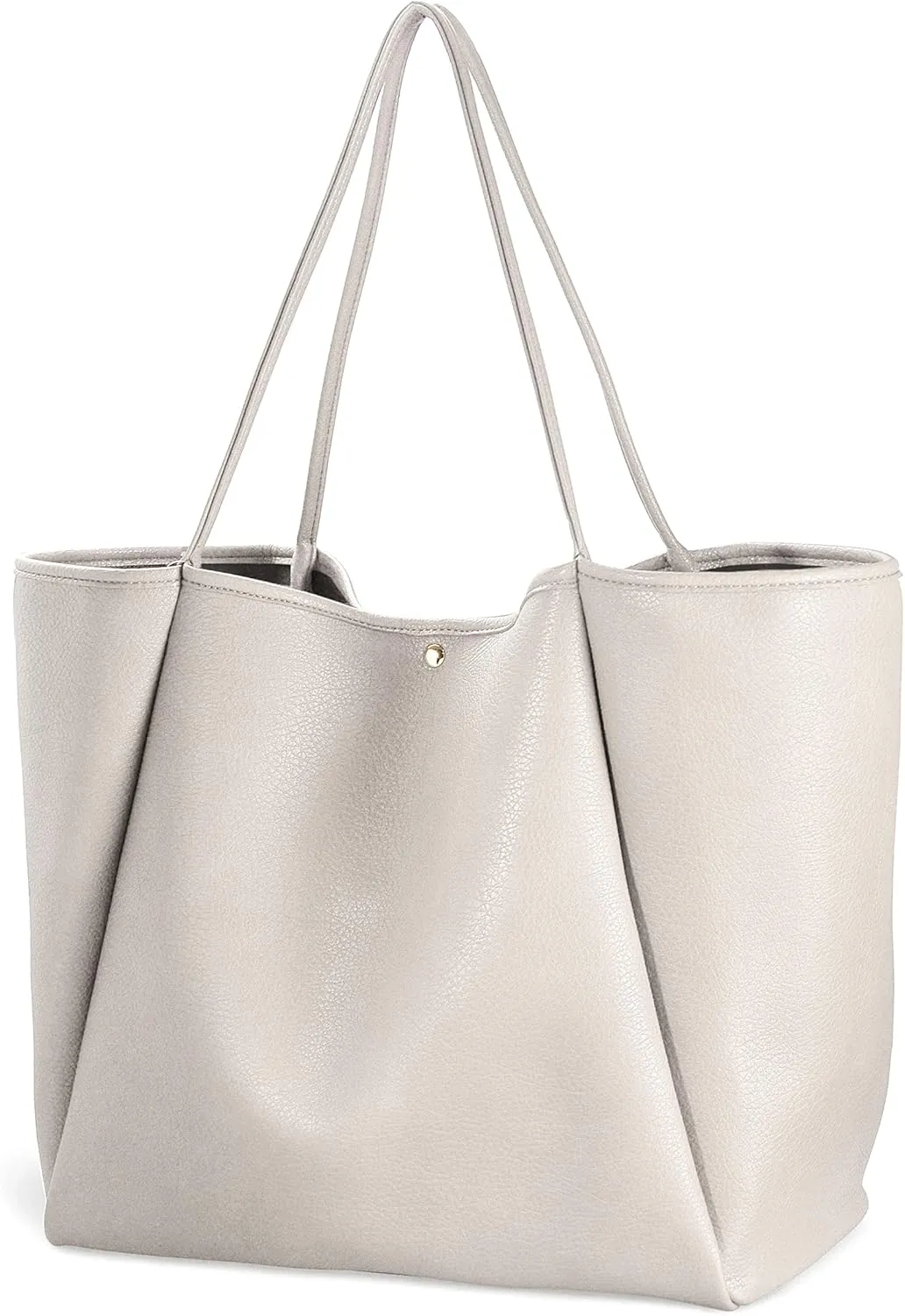HOXIS Oversize Pu Leather Tote Women Weekender Bag Shopper Handbag Travel Purse
