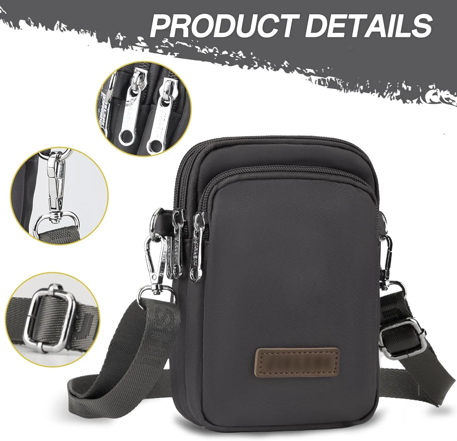 JANKS Small Crossbody Bag for Women Mini Cell Phone Bag Travel Pouch Wallet Purses Adjustable Over Shoulder Strap