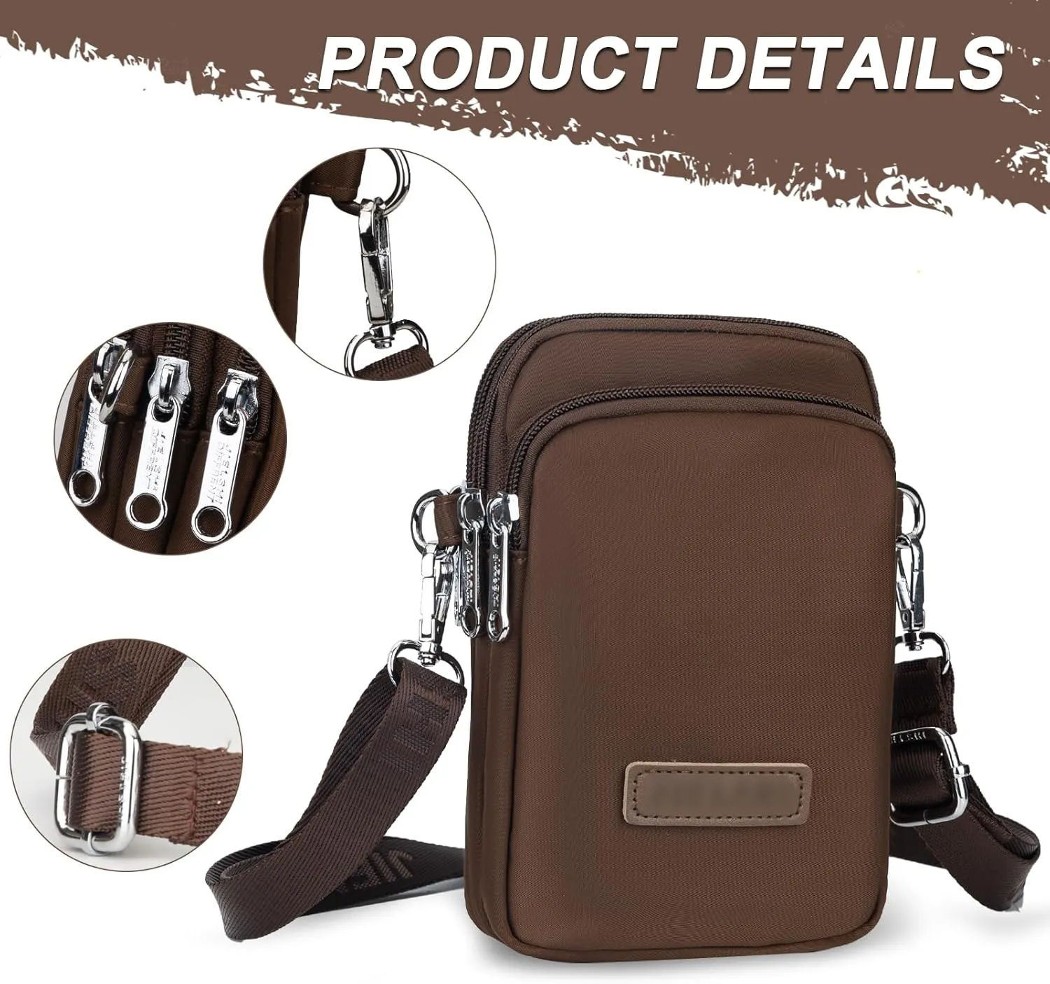 JANKS Small Crossbody Bag for Women Mini Cell Phone Bag Travel Pouch Wallet Purses Adjustable Over Shoulder Strap