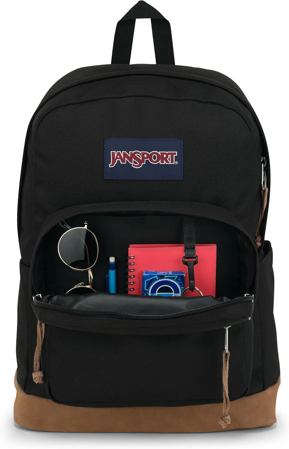 JanSport Right Pack Backpack - Durable Daypack with Padded 15" Laptop Sleeve, Spacious Main Compartment & Integrated Water Bottle Pocket - Black