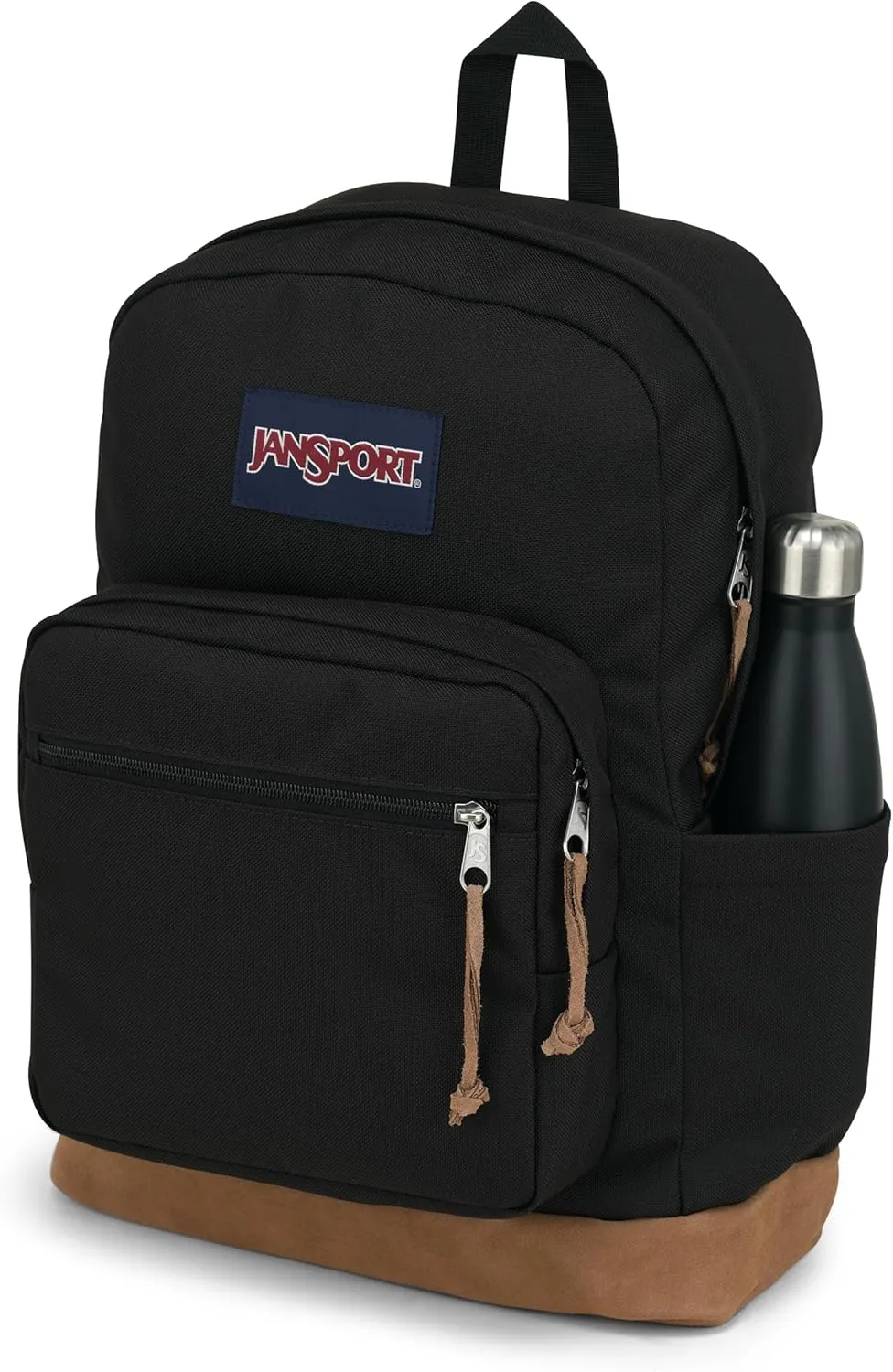 JanSport Right Pack Backpack - Durable Daypack with Padded 15" Laptop Sleeve, Spacious Main Compartment & Integrated Water Bottle Pocket - Black