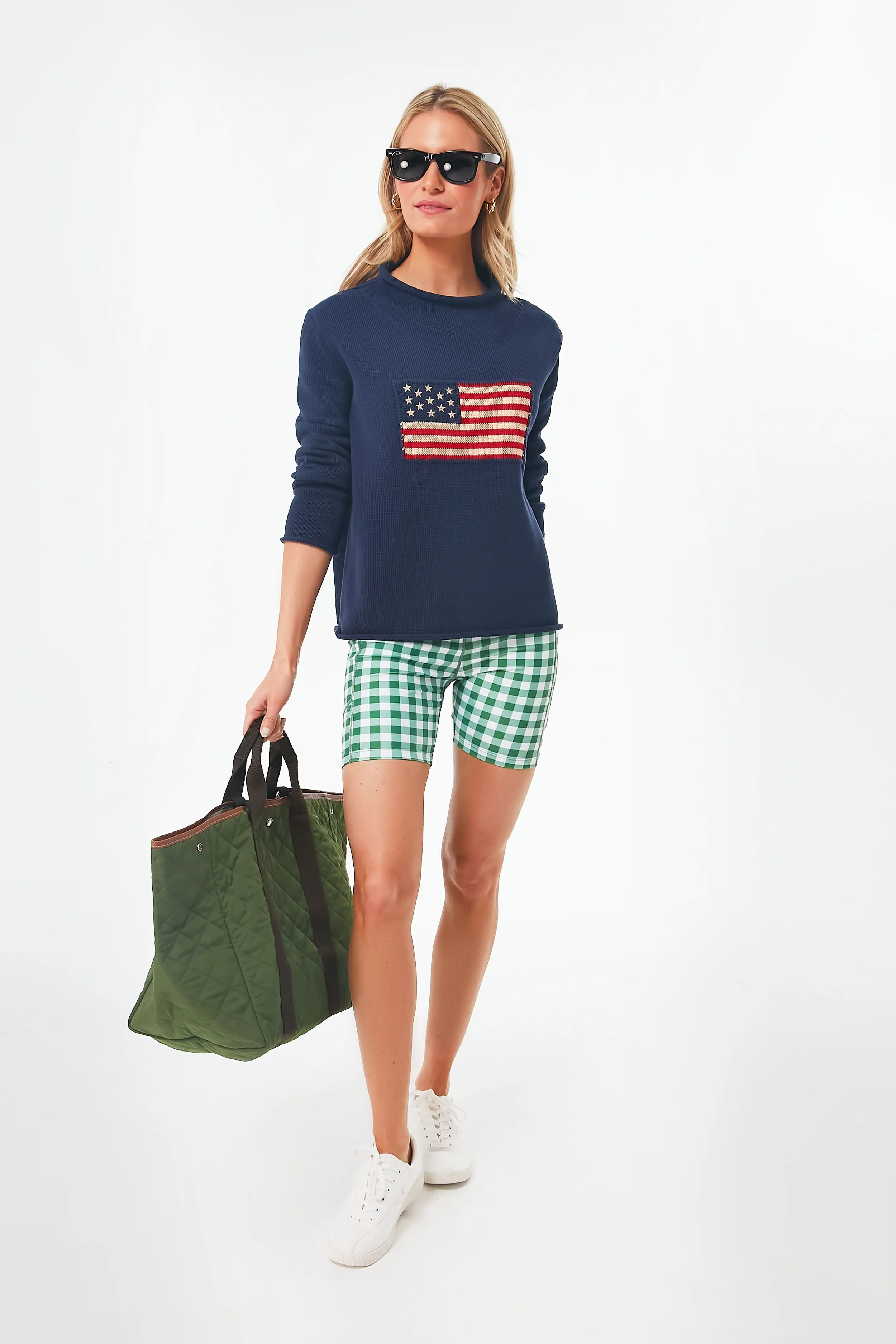 Kaki Traversee L Quilted Tote