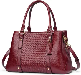 Kattee Women Soft Genuine Leather Satchel Bags Top Handle Crossbody Purses and Handbags Totes Shoulder Hobo